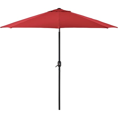 Global Industrial Outdoor Umbrella with Tilt Mechanism, Olefin Fabric, 8-1/2'W, Red 262070